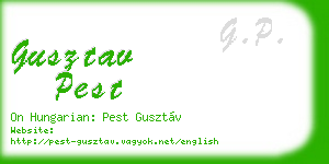 gusztav pest business card