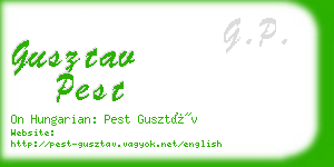 gusztav pest business card